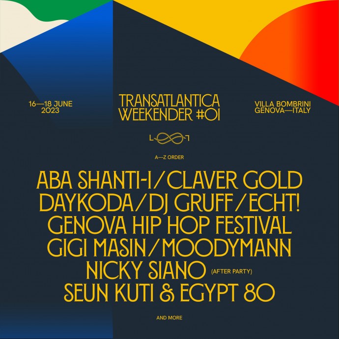 Sta arrivando … Transatlantica Weekender #01: Moodymann, Seun Kuti, Nicky Siano e molti altri dal 16 al 18 giugno a Genova